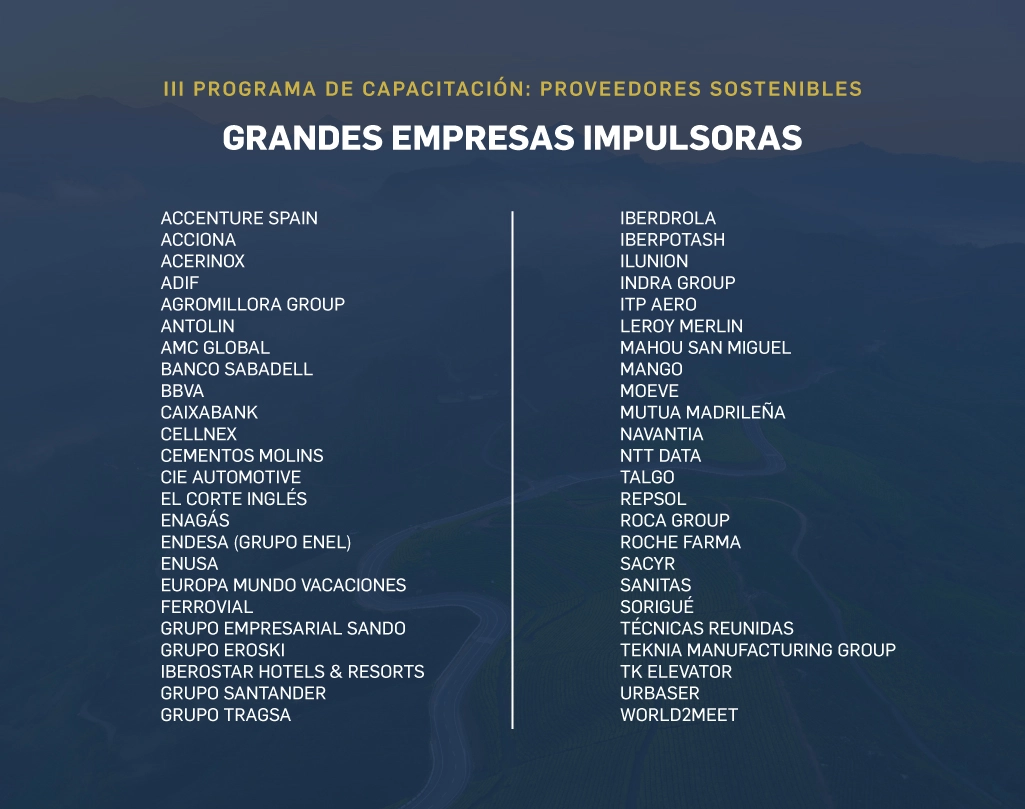 III Programa de capacitación: proveedores sostenibles